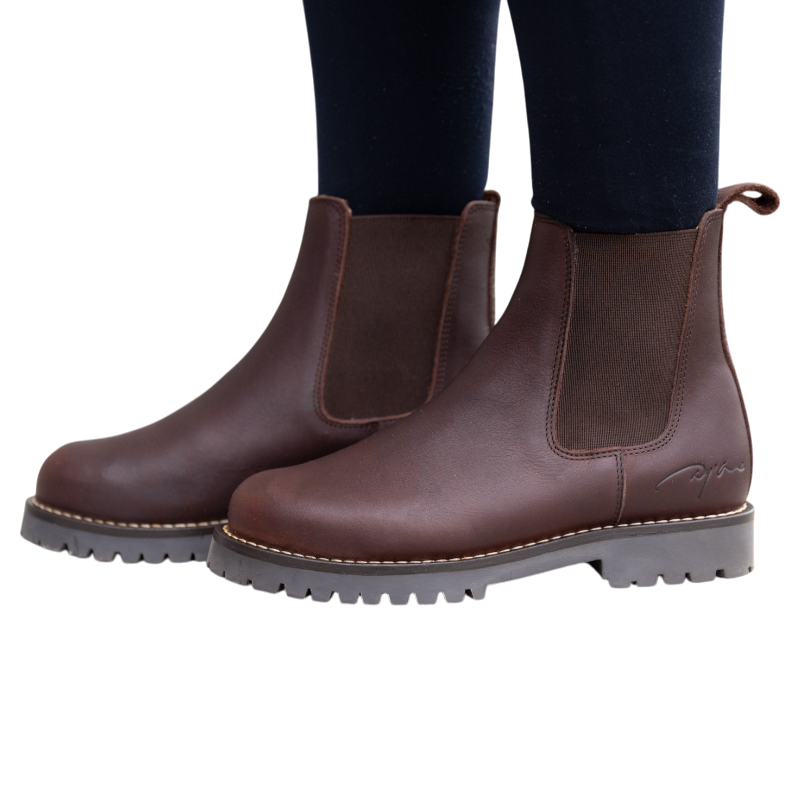 Dyon - Braune Chelsea-Lederreitstiefel 