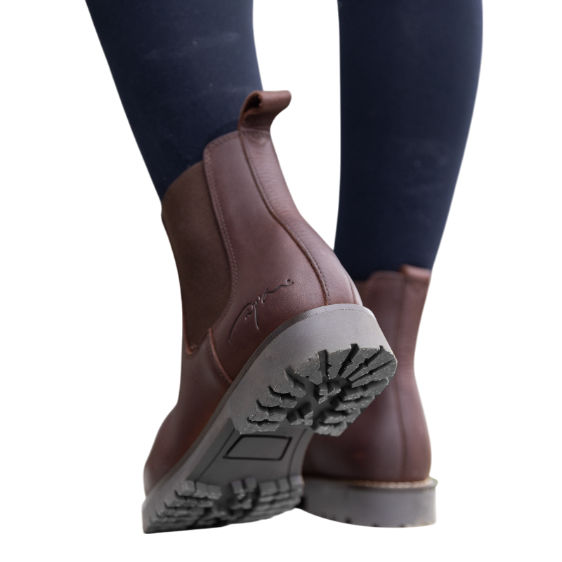 Dyon - Braune Chelsea-Lederreitstiefel 