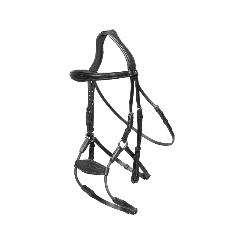 Dyon - Hybride elastische neusriem New English Collection zwart 