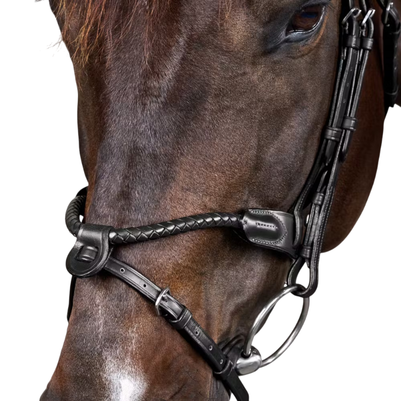 Dyon - Braided bridle with removable noseband New English Collection black 