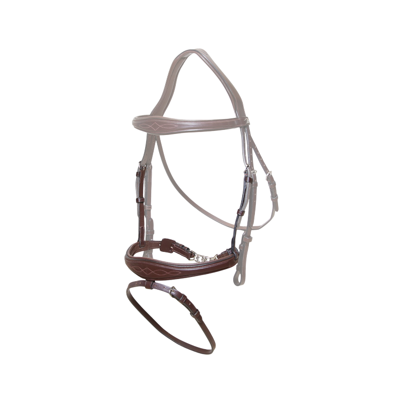 Dyon - Anatomische neusriem met ketting Nieuwe Engelse collectie bruin 