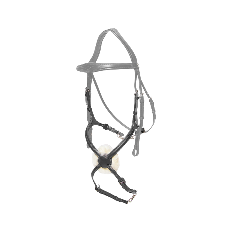 Dyon - Muserolle in 8 met ketting Nieuwe Engelse collectie zwart 