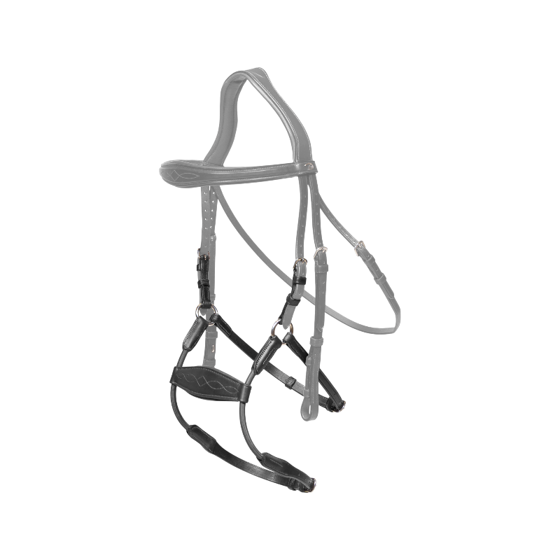 Dyon - Hybride elastische neusriem Nieuwe Engelse Collectie zwart 