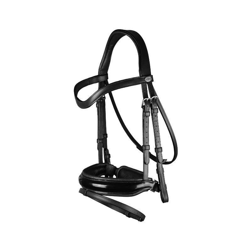 Dyon - Bridon muserolle combinée large vernie Working By Dyon noir