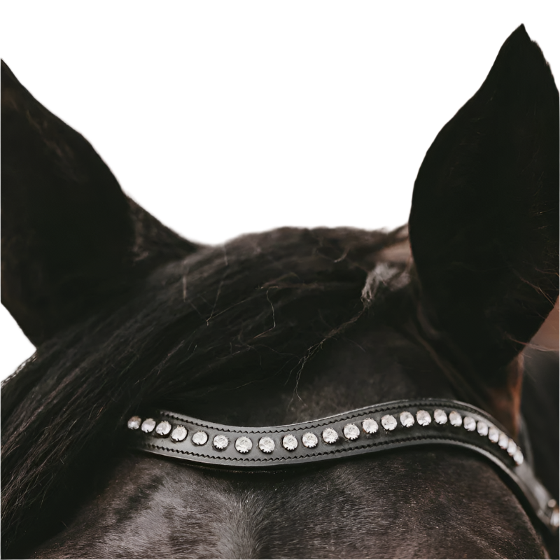 Dyon - Frontal en V Swarovski blanc New English Collection noir