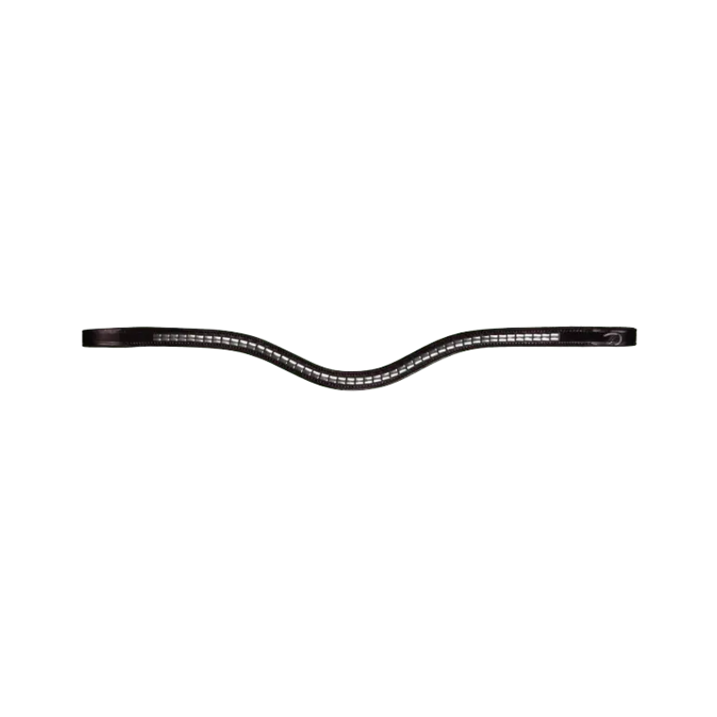 Dyon - Frontal en V clincher argenté New English Collection brun