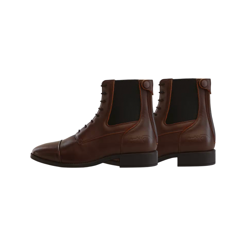 Dyon - Boots d'équitation en cuir à lacets marron