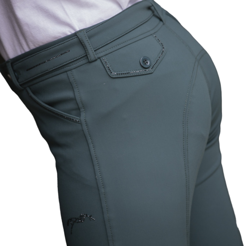 Eden by Pénélope - Pantalon d'équitation fille Élégance vert forêt