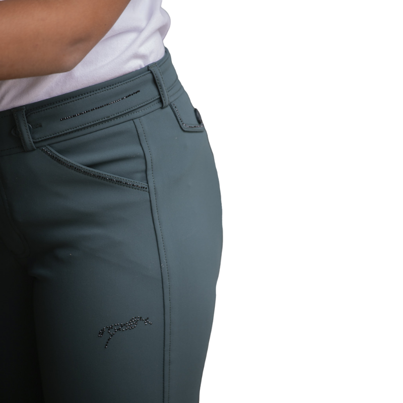 Eden by Pénélope - Pantalon d'équitation fille Élégance vert forêt