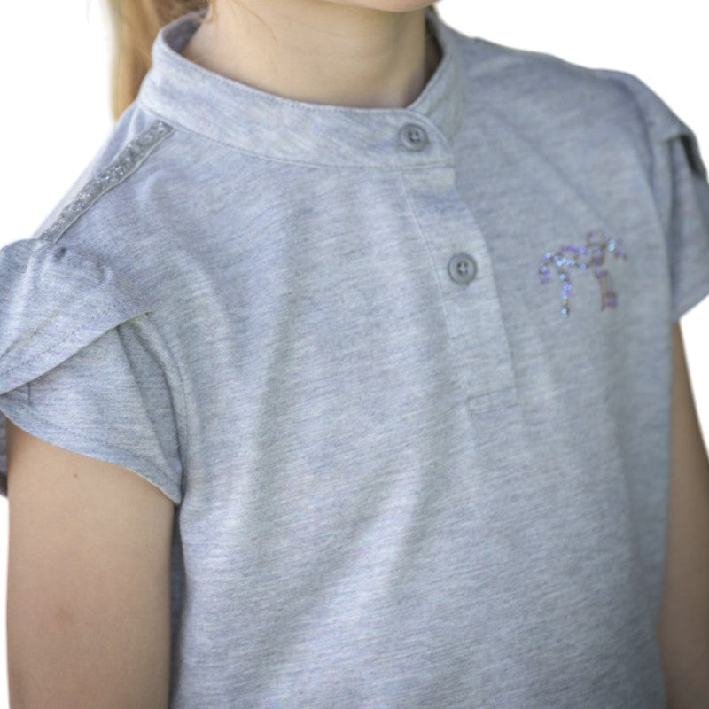 Eden by Pénélope - Kinder polo met korte mouwen Julieta grijs 