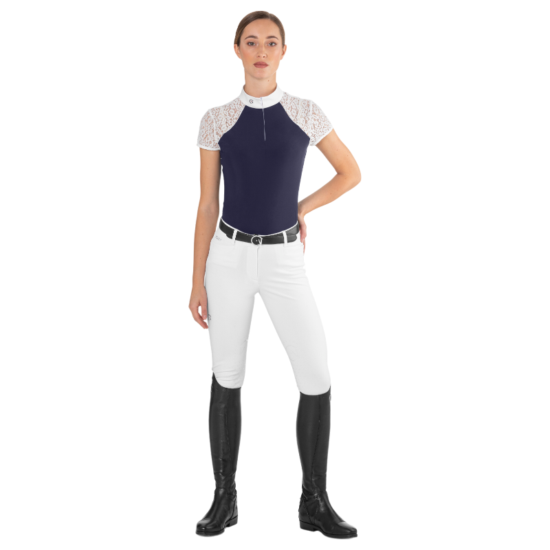 Ego7 - Polo de concours manches courtes femme Florentine marine | - Ohlala