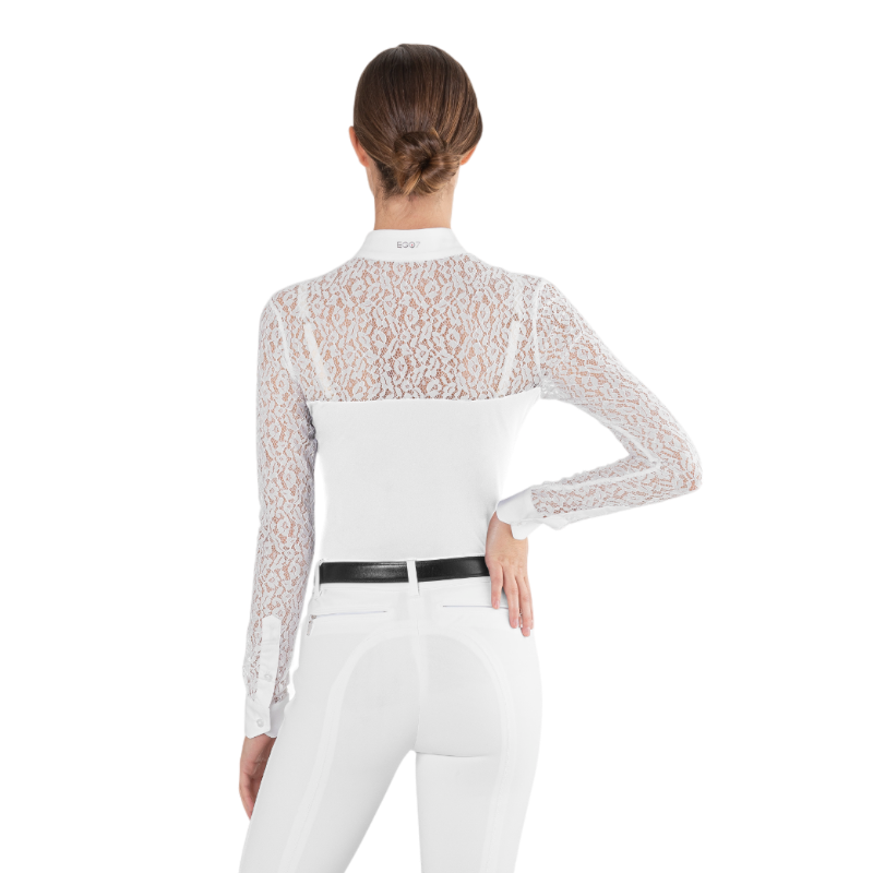 Ego7 - Polo de concours manches longues femme Florentine blanc | - Ohlala