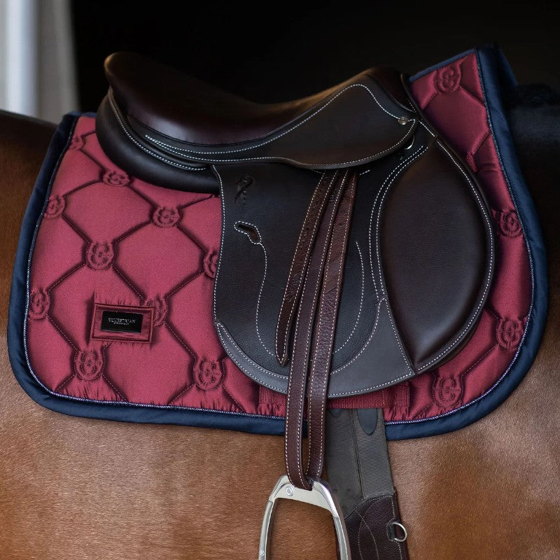Equestrian Stockholm - saddle pad Modern Twill Luxe dark red 
