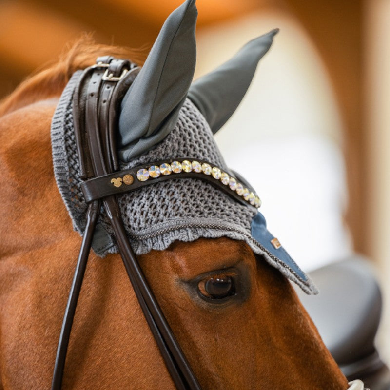 Equestrian Stockholm - Bonnet pour chevaux Metallic Blue bleu