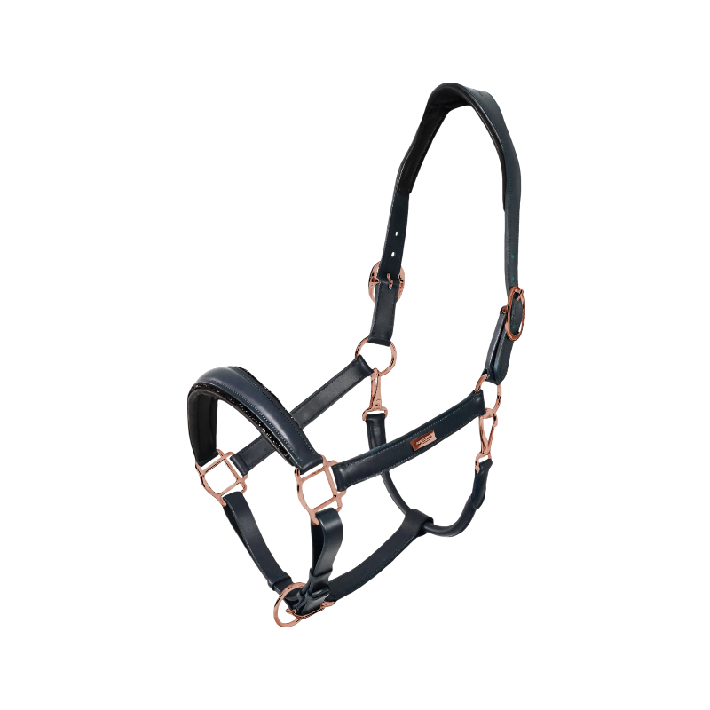 Equestrian Stockholm - Leren halster Glimmer Dark Ocean 