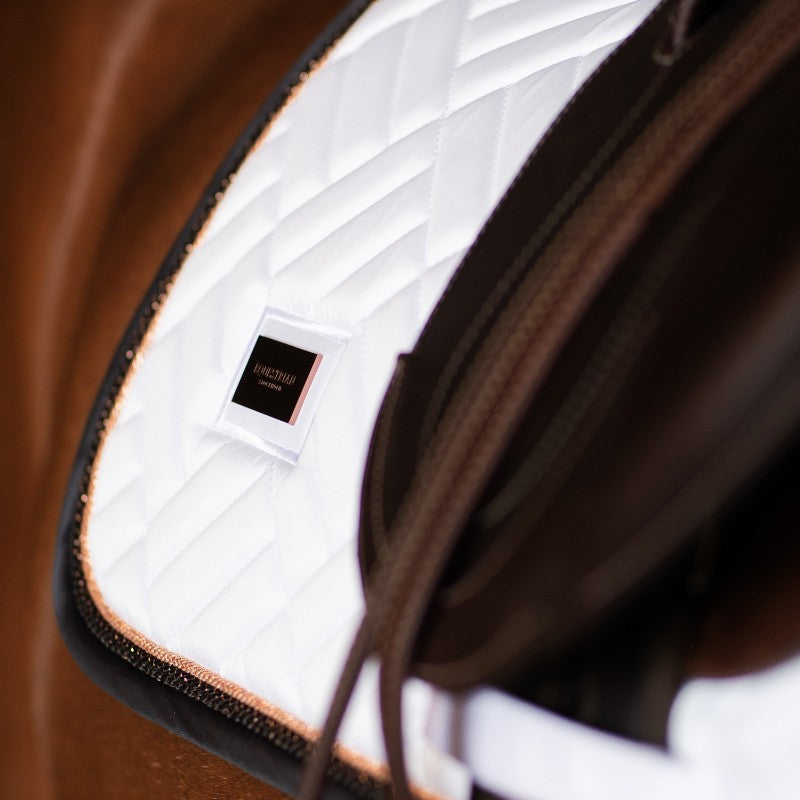 Equestrian Stockholm - saddle pad Modern Dark Ocean white/ navy 