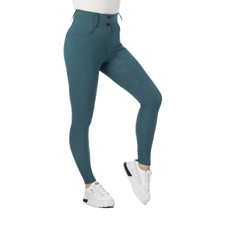 Equithème - Pantalon d'équitation enfant Queen turquoise | - Ohlala