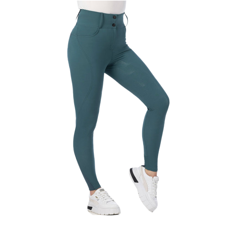 Equithème - Pantalon d'équitation femme Queen turquoise | - Ohlala