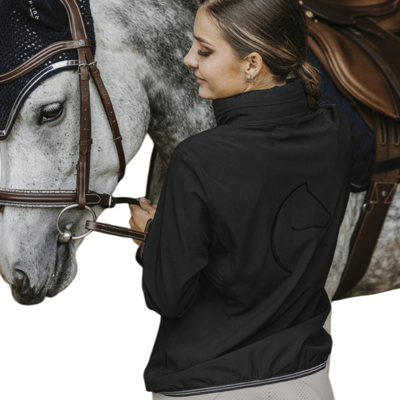 Equithème - Blouson déperlant femme Dakota Je t'aime noir