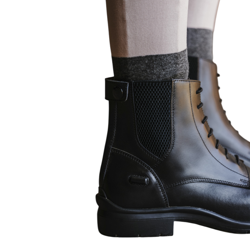 Equithème - Sportliche schwarze Schnürstiefel für Reiten 