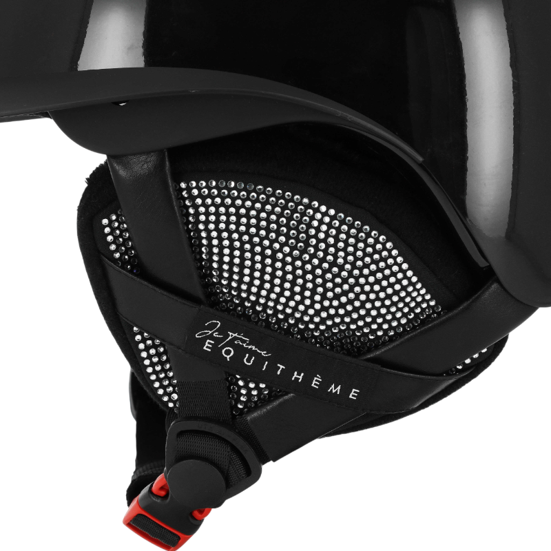 Equithème -  Cache-oreilles JTM pour casque noir/ strass