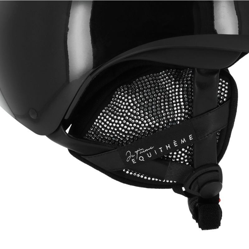 Equithème -  Cache-oreilles JTM pour casque noir/ strass