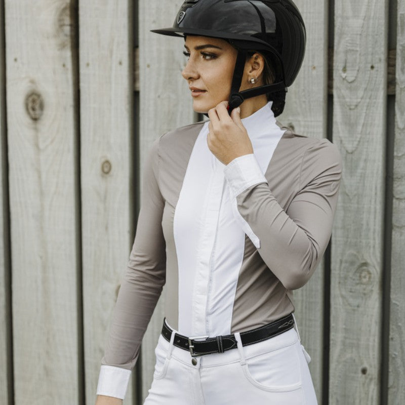 Equithème - Langarmbluse für Frauen Julie taupe 