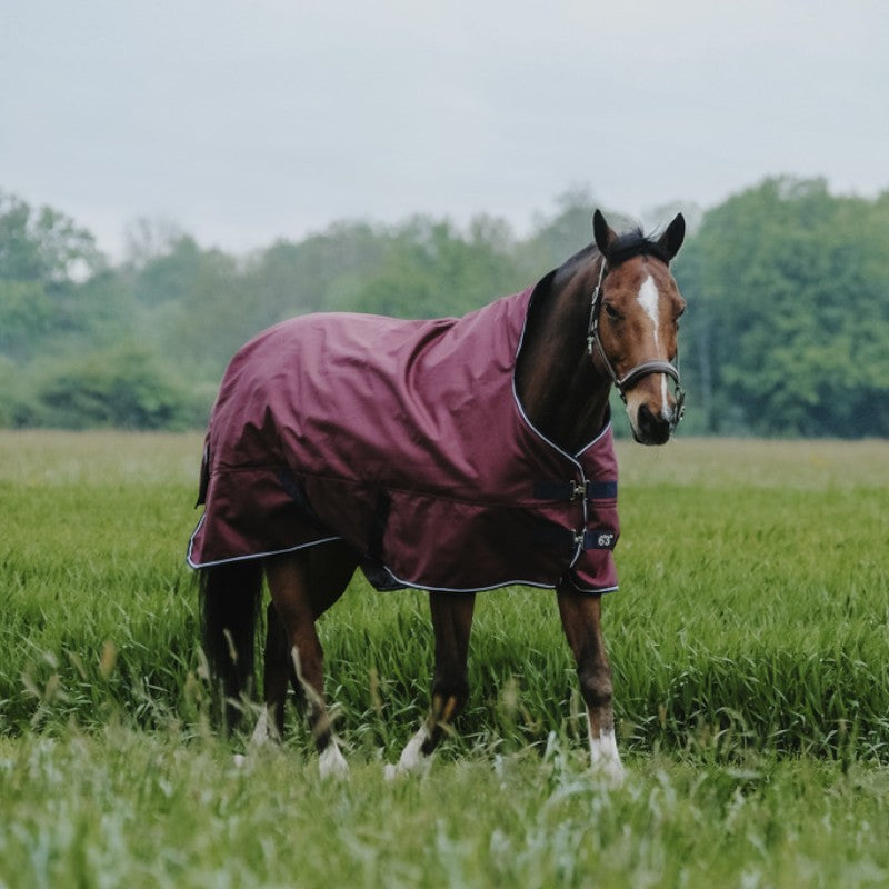 Equithème - Couverture d'extérieur Tyrex 1200D High Neck bordeaux 50g