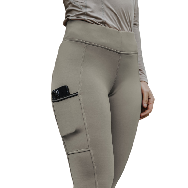 Equithème - Legging d'équitation femme Brigitte taupe