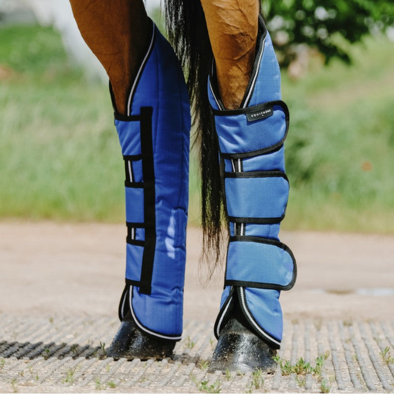 Equithème - Guêtres de transport Tyrex Aisance 1200D bleu roi (X4)