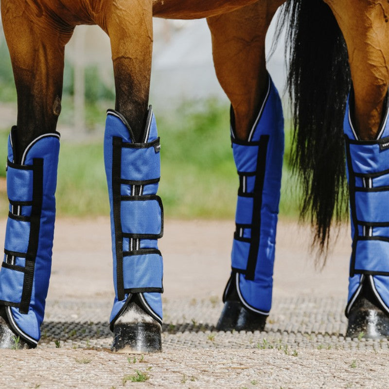 Equithème - Guêtres de transport Tyrex Aisance 1200D bleu roi (X4)