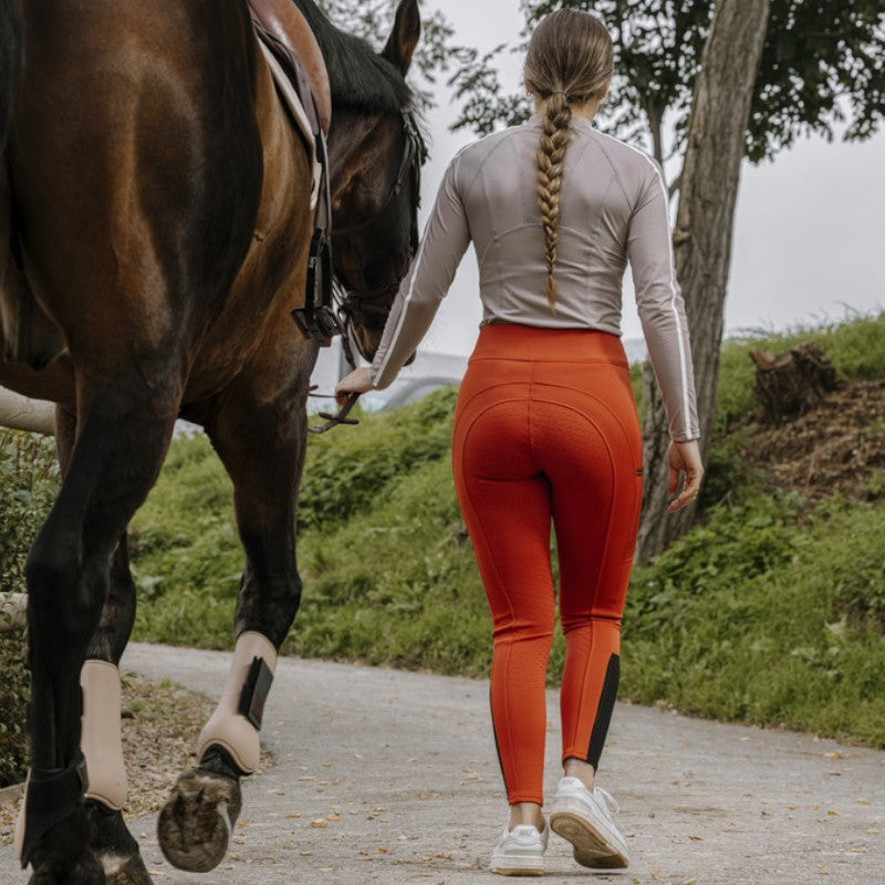 Equithème - Women's equestrian leggings Brigitte orange 