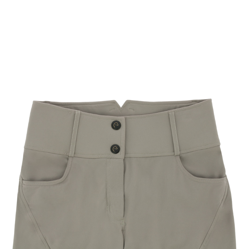Equithème - Dames rijbroek Queen Je t'aime taupe 