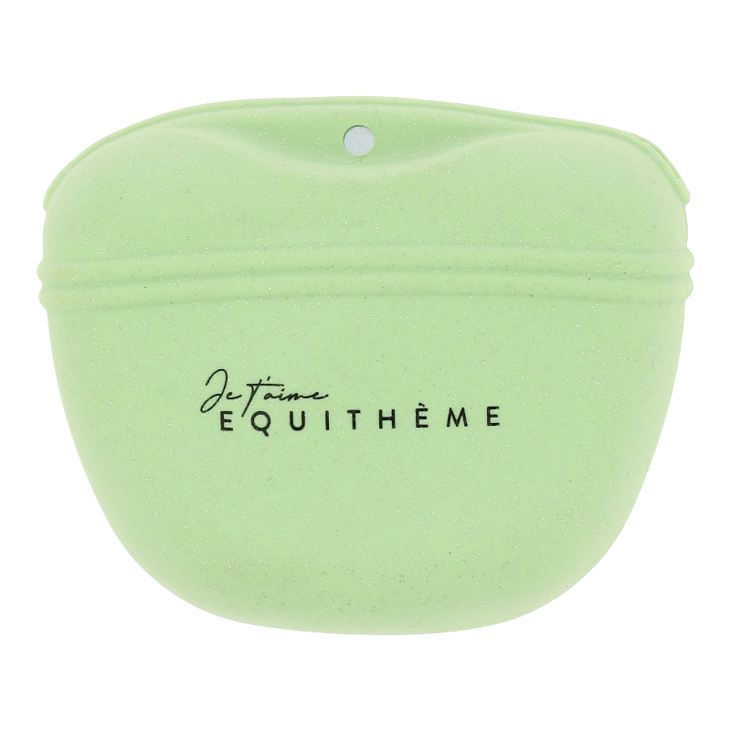 Equithème - Pochette pour friandises en silicone Je t'aime menthe