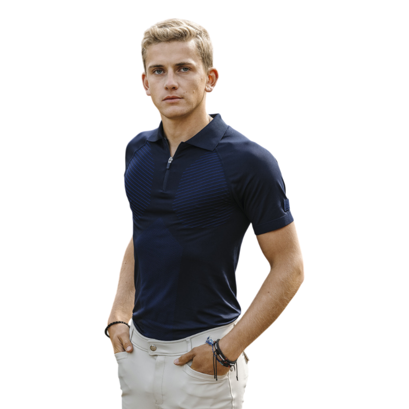 Equithème - Heren polo Lucas marine 