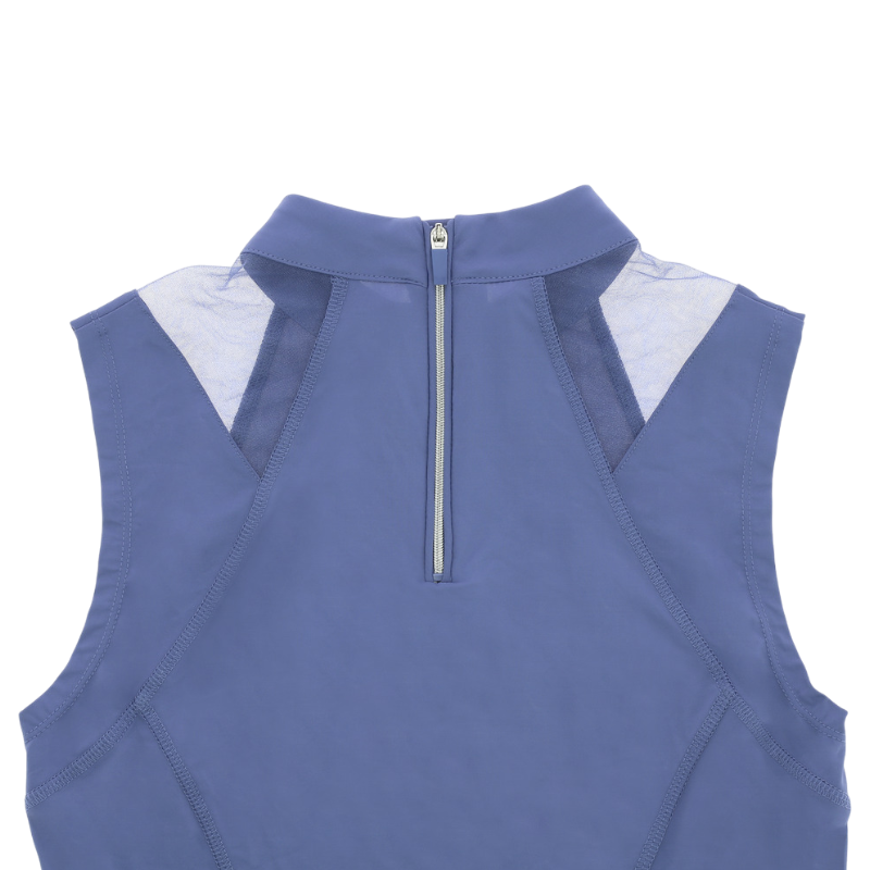 Equithème - Mouwloze polo voor dames Alba Ik hou van je paars 
