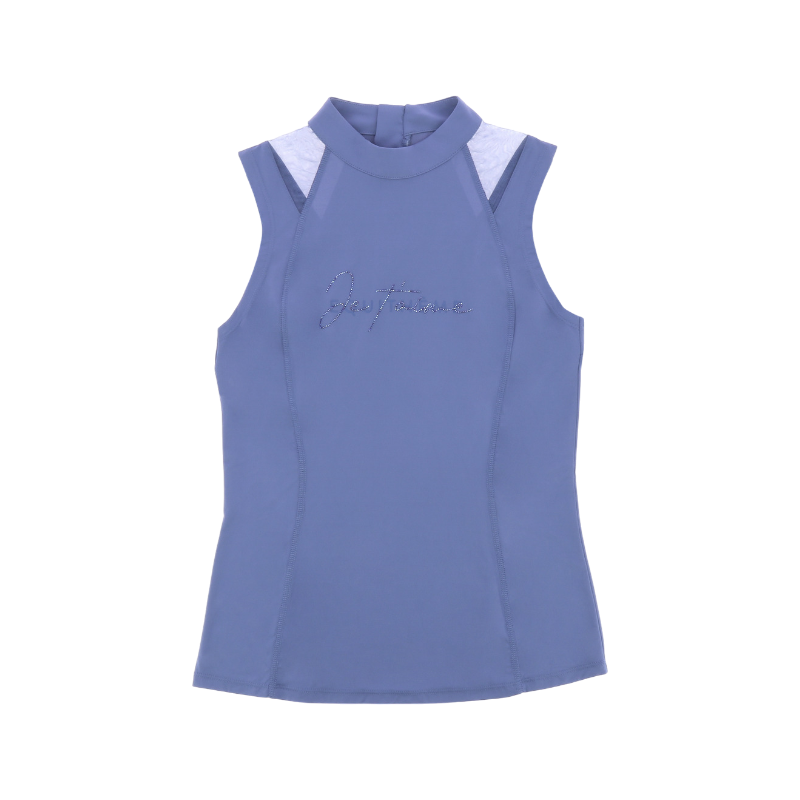 Equithème - Mouwloze polo voor dames Alba Ik hou van je paars 
