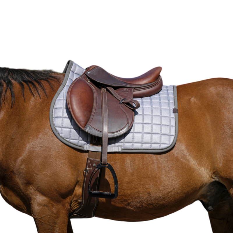 Equithème - Tapis de selle Chic gris