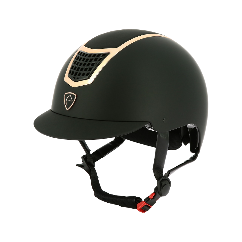 Equithème - Casque d'équitation Airy rose gold/ noir | - Ohlala