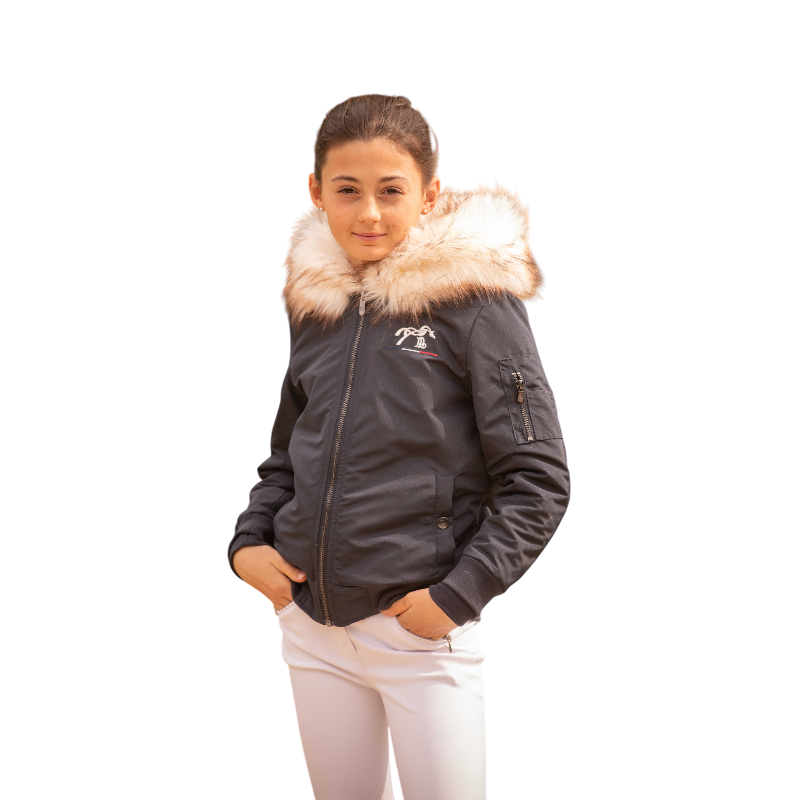 Eden by Pénélope - Bombers à capuche enfant Lyon marine glitter