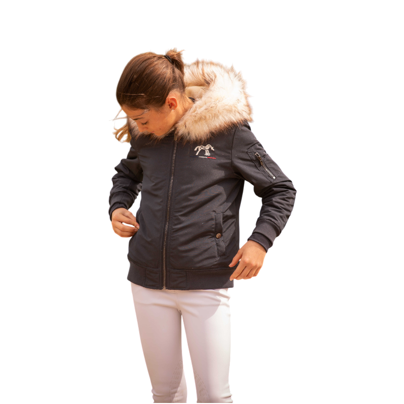 Eden by Pénélope - Bombers à capuche enfant Lyon marine glitter