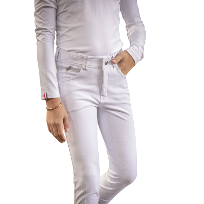 Eden by Pénélope - Pantalon d'équitation enfant Fun blanc