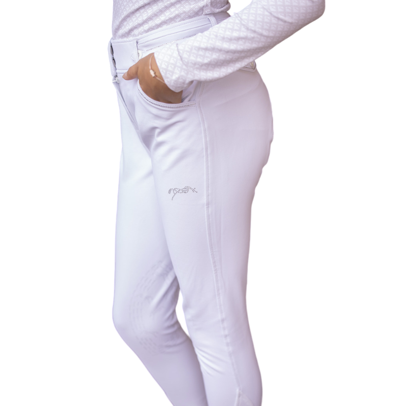 Eden by Pénélope - Pantalon d'équitation fille Élégance blanc