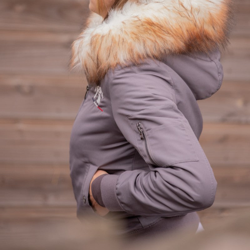 Eden by Pénélope - Bombers à capuche enfant Lyon gris glitter