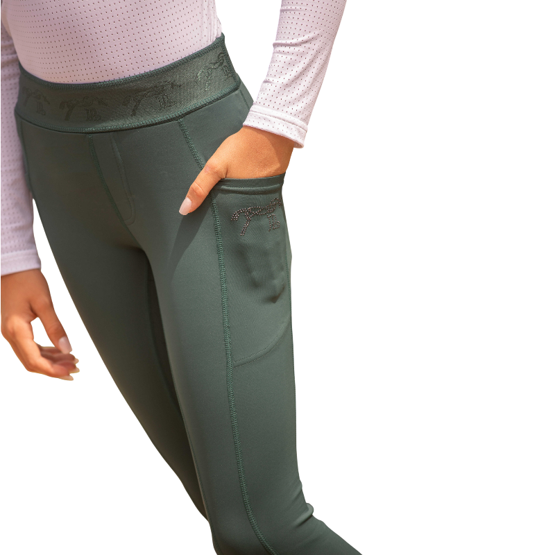 Eden by Pénélope - Meisjes rijlegging Delphe met een pull-on in donkergroen 