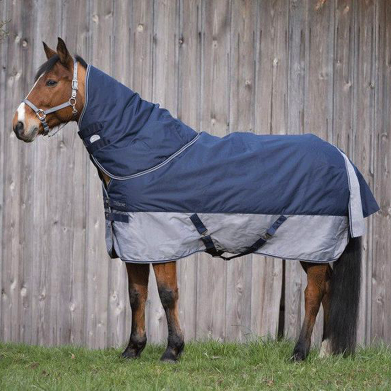 Equithème - Tyrex 600 D Blanket Lined with navy/grey fleece 0g