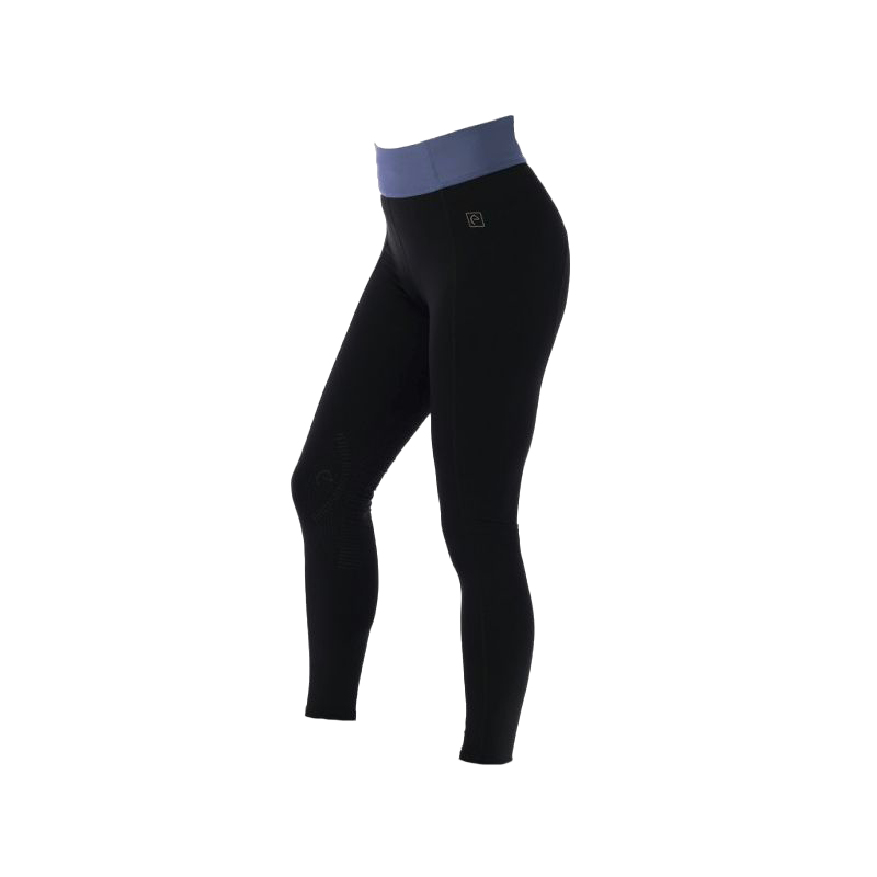 Equithème - Legging d'équitation femme Tea noir/ jean