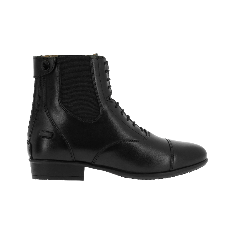 Equithème - Elegante schwarze Stiefel mit Reißverschluss und Schnürsenkeln 