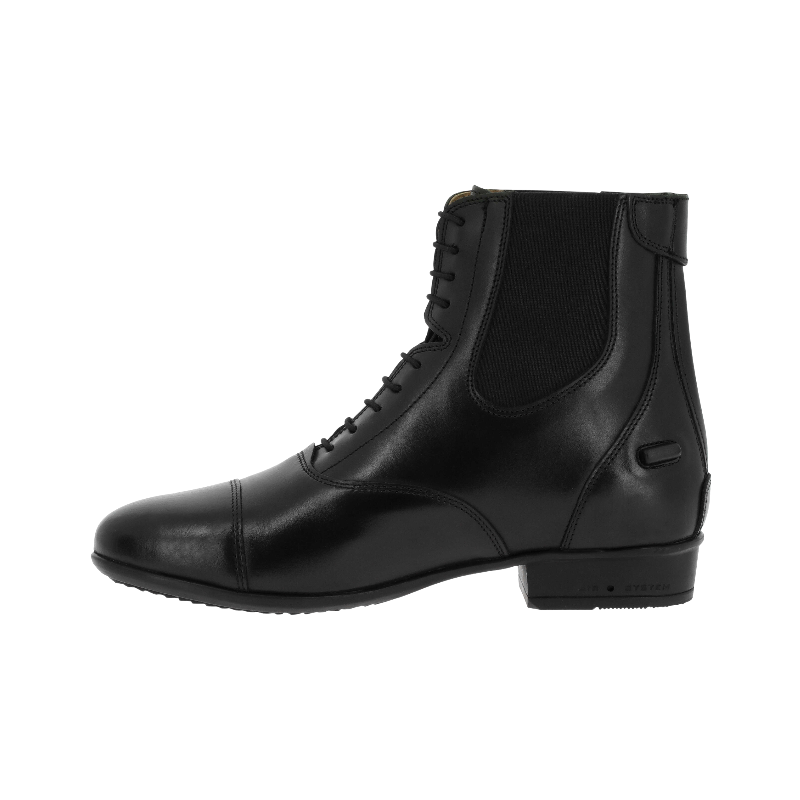 Equithème - Elegante schwarze Stiefel mit Reißverschluss und Schnürsenkeln 