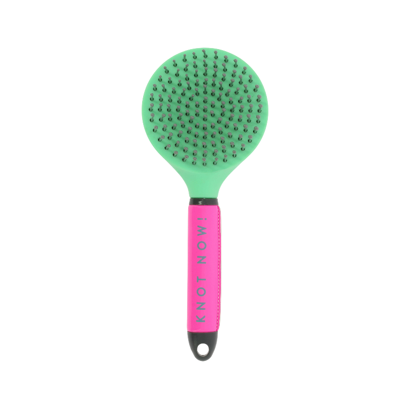 Equithème - Borstel voor manen Ik hou van je fluorescent roze 